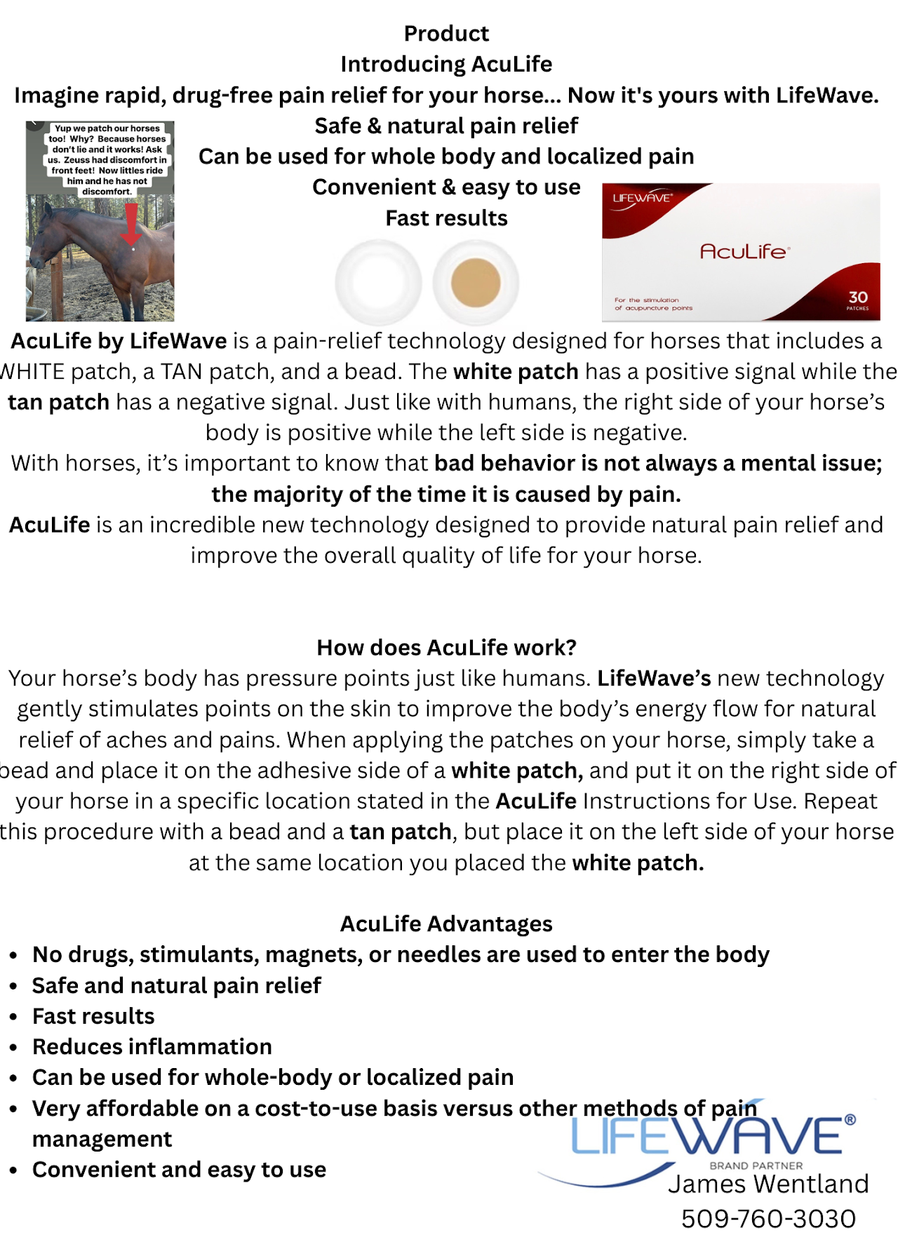 AcuLife by LifeWave product information